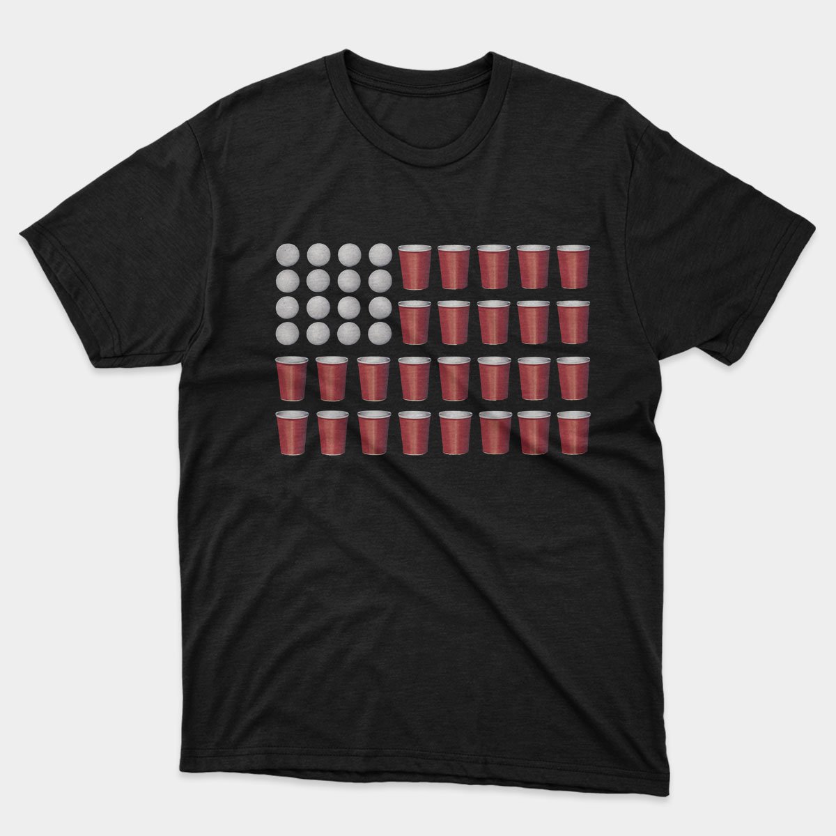 American Flag Beer Pong T-shirt
