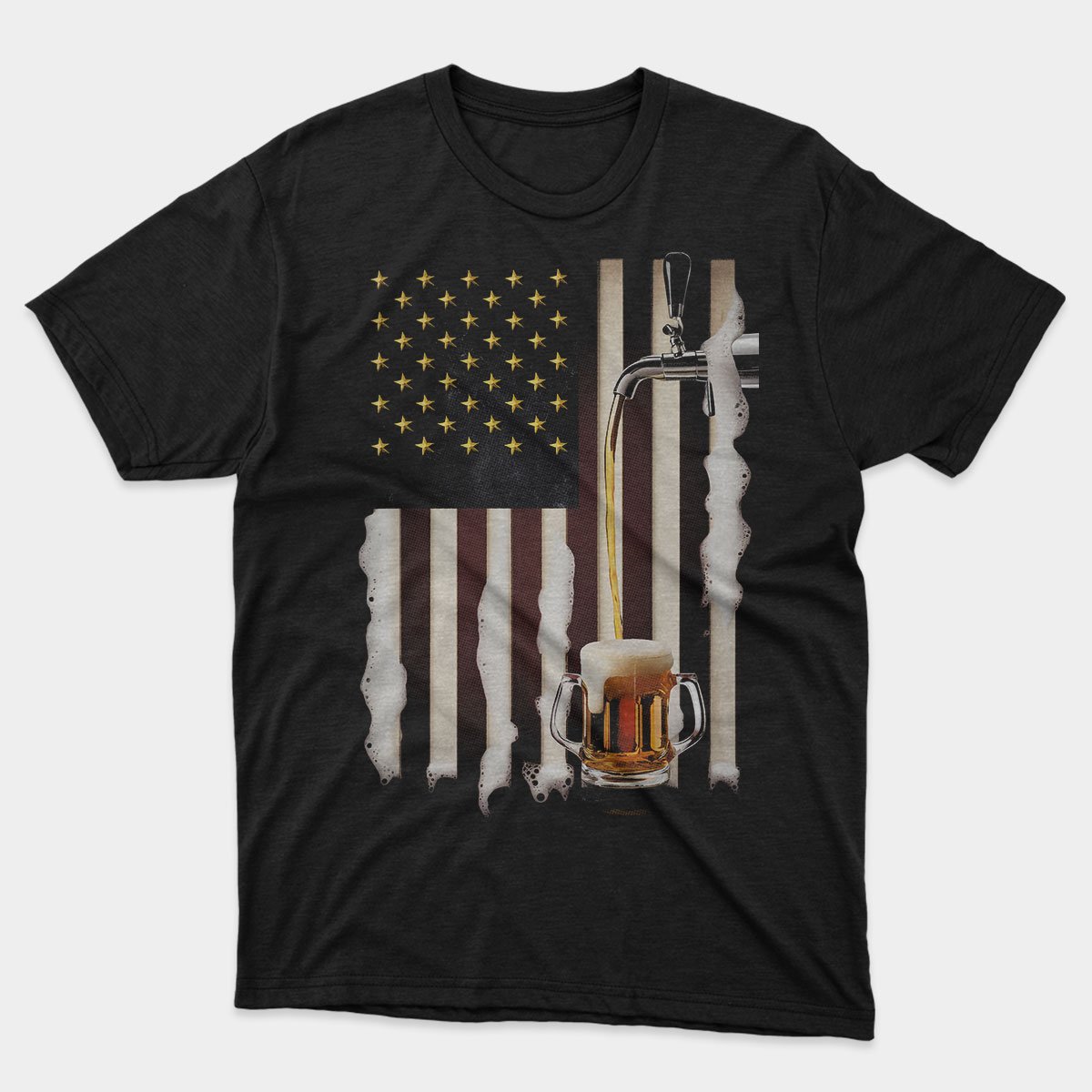 Patriotic Beer Pump T-shirt
